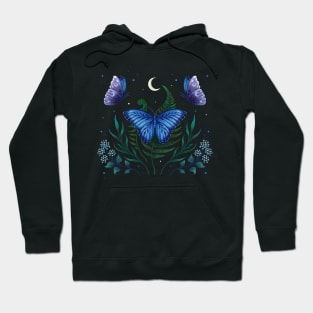 Blue Morpho Butterfly Hoodie